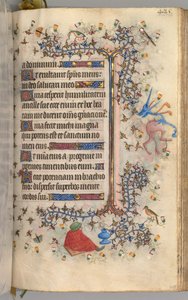 Timer for Karl den Adelige, konge af Navarra 1361-1425: fol. 207r, Tekst, ca. 1405. af Master of the Brussels Initials and Associates