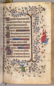Timer for Karl den Adelige, konge af Navarra 1361-1425: fol. 209r, Tekst, ca. 1405. af Master of the Brussels Initials and Associates