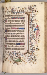 Timer for Karl den Adelige, konge af Navarra 1361-1425: fol. 215r, Tekst, ca. 1405. af Master of the Brussels Initials and Associates