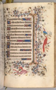 Timer for Karl den Adelige, konge af Navarra 1361-1425: fol. 225r, Tekst, ca. 1405. af Master of the Brussels Initials and Associates