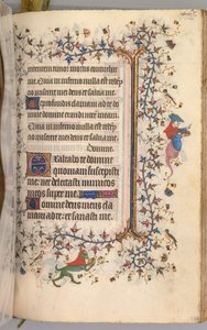 Timer for Karl den Adelige, konge af Navarra 1361-1425: fol. 228r, Tekst, ca. 1405. af Master of the Brussels Initials and Associates
