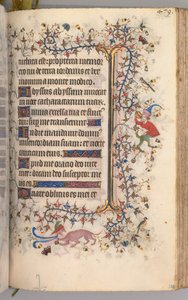 Timer for Karl den Adelige, konge af Navarra 1361-1425: fol. 234r, Tekst, ca. 1405. af Master of the Brussels Initials and Associates