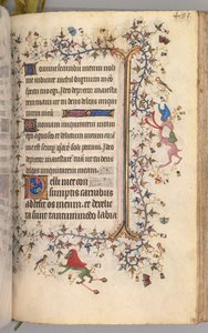 Timer for Karl den Adelige, konge af Navarra 1361-1425: fol. 236r, Tekst, ca. 1405. af Master of the Brussels Initials and Associates