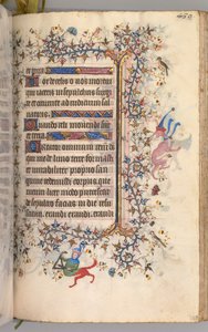Timer for Karl den Adelige, konge af Navarra 1361-1425: fol. 239r, Tekst, ca. 1405. af Master of the Brussels Initials and Associates