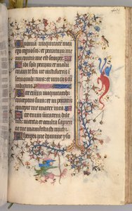 Timer for Karl den Adelige, konge af Navarra 1361-1425: fol. 240r, tekst, ca. 1405. af Master of the Brussels Initials and Associates