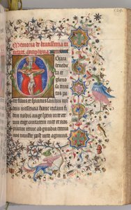 Timer for Karl den Adelige, konge af Navarra 1361-1425: fol. 259r, Treenigheden, ca. 1405. af Master of the Brussels Initials and Associates