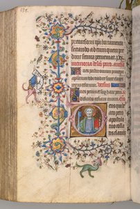 Timer for Karl den Adelige, konge af Navarra 1361-1425: fol. 263r, Sankt Peter, ca. 1405.