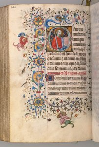 Timer for Karl den Adelige, konge af Navarra 1361-1425: fol. 264v, St. Paul, ca. 1405. af Master of the Brussels Initials and Associates