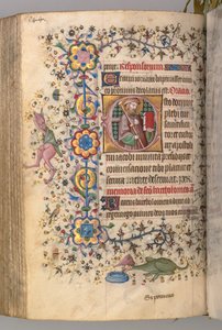 Timer for Karl den Adelige, konge af Navarra 1361-1425: fol. 266v, St. James, ca. 1405. af Master of the Brussels Initials and Associates