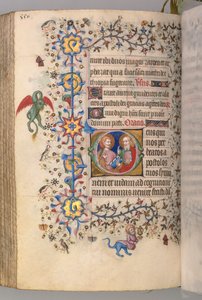 Timer for Karl den Adelige, konge af Navarra 1361-1425, fol. 269v, SS. Simon og Judas, ca. 1405. af Master of the Brussels Initials and Associates