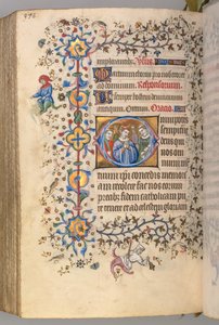 Timer for Karl den Adelige, konge af Navarra 1361-1425, fol. 283v, Martyrer: Uidentificeret helgen..., af Master of the Brussels Initials and Associates