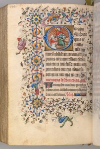 Timer for Karl den Adelige, konge af Navarra 1361-1425, fol. 285v, Sankt Martin, ca. 1405.