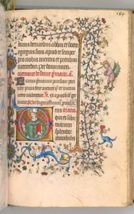 Timer for Karl den Adelige, konge af Navarra 1361-1425, fol. 289r, St. Germain, ca. 1405. af Master of the Brussels Initials and Associates