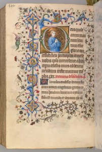 Timer for Karl den Adelige, konge af Navarra 1361-1425, fol. 291v, Tekst, ca. 1405. af Master of the Brussels Initials and Associates