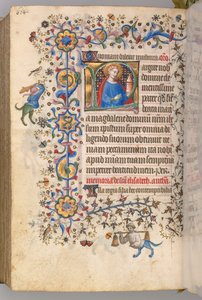 Timer for Karl den Adelige, konge af Navarra 1361-1425, fol. 296v, Sankt Maria Magdalena, ca. 1405.