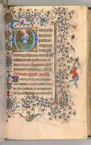 Timer for Karl den Adelige, konge af Navarra 1361-1425, fol. 299a, St. Margaret, ca. 1405. af Master of the Brussels Initials and Associates