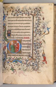 Timer for Karl den Adelige, konge af Navarra 1361-1425, fol. 303r, St. Apollonia, ca. 1405. af Master of the Brussels Initials and Associates