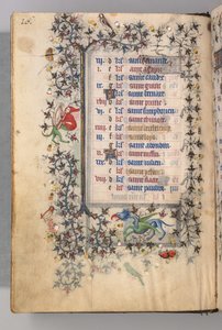 Timer for Karl den Adelige, konge af Navarra 1361-1425: fol. 8v, august, ca. 1405. af Master of the Brussels Initials and Associates