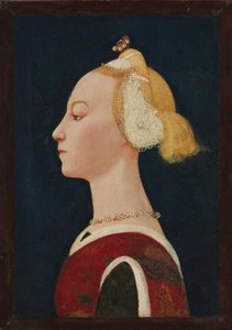 Portræt af en kvinde, ca. 1450 (tempera og guld på lærred, overført på træ)