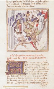 Ms 622 fol.9v Cadmus, grundlægger af Theben, fra "Des Hommes Illustres", ca. 1460 af Master of the Champion des Dames