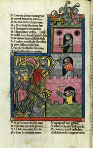 Tager et slot i Jerusalem Fra verdenskrøniken Weltchronik af Rudolf von Ems af Master of the Chronicle of the