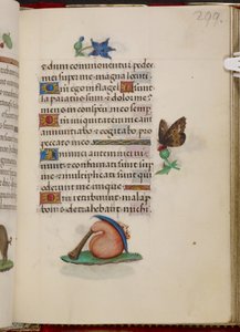 Sækkepibe med hat fra Joanna af Kastiliens timer af Master of the David Scenes