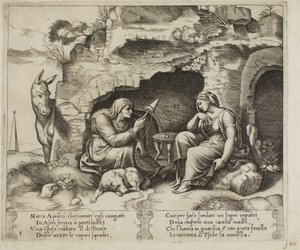Apuleius forvandlet til et æsel af Master of the Die