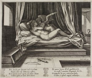 Amor i Psykes arme af Master of the Die