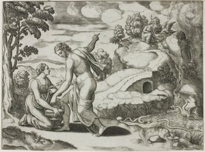 Isoleret emne fra historien om Psyche af Master of the Die