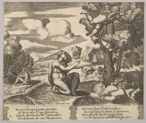 Plade 14: Amor luftbåret på flugt fra Psyche, fra 