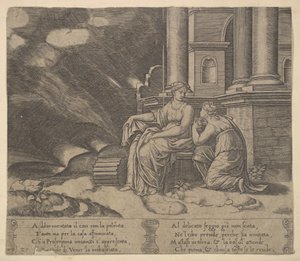 Tavle 27: Proserpina giver Psyche æsken med skønhed, fra 
