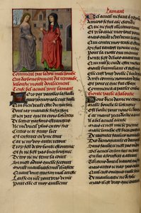Miniature viser Jalousie (jalousi) taler til Bel Accueil (Fair Welcome) fra 