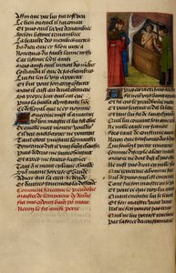 Miniature viser Nero, der ser Senecas håndled blive skåret i hans bad fra 
