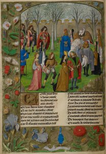 Carolle i haven. The Lover er inviteret til at danse med en gruppe par ledet af Sir Mirth og Lady Gladness., fra 