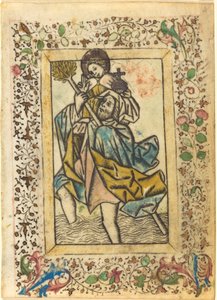 Sankt Christopher af Master of the Dutuit Mount of Olives