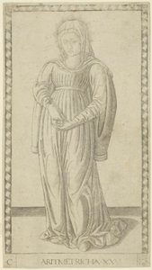 Aritmetik, plade 25 fra Arts and Sciences af Master of the E Series Tarocchi