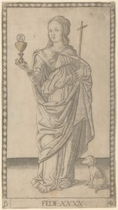 Fede (tro) af Master of the E Series Tarocchi