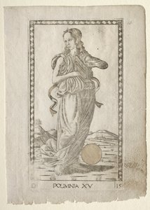 Polyhymnia (heroiske hymner) (fra Tarocchi-serien D: Apollo and the Muses, #15) af Master of the E Series Tarocchi