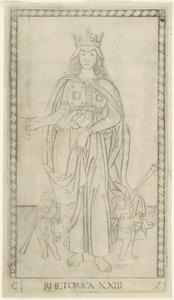 Retorik, plade 23 fra Arts and Sciences af Master of the E Series Tarocchi