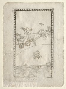 Sol fra Tarocchi, serie A: Universets firmamenter, #44, før 1467. af Master of the E Series Tarocchi