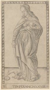 Temperancia (temperance) af Master of the E Series Tarocchi