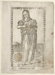 Terpsichore (dans og sang) (fra Tarocchi-serien D: Apollo and the Muses, #13) af Master of the E Series Tarocchi