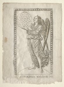 The Angel of the Eighth Sphere fra Tarocchi, serie A..., før 1467.