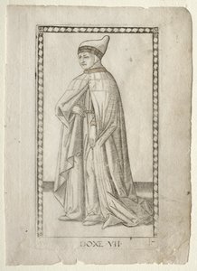 The Doge from the Tarocchi, serie E: Conditions of Man, #7, før 1467. af Master of the E Series Tarocchi