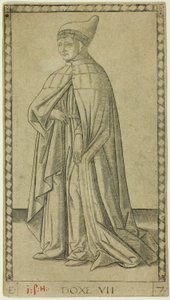The Doge, plade syv fra The Ranks and Conditions of Men af Master of the E Series Tarocchi