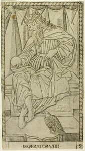 Kejseren, plade ni i The Ranks and Conditions of Man af Master of the E Series Tarocchi
