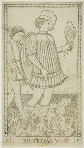 The Gentleman, plade fem fra The Ranks and Conditions of Men af Master of the E Series Tarocchi