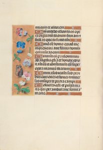 Dronning Isabella den Katolskes timer, dronning af Spanien:  Fol. 100v af Master of the First Prayerbook of Maximillian