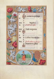 Dronning Isabella den Katolskes timer, dronning af Spanien:  Fol. 10v, september af Master of the First Prayerbook of Maximillian