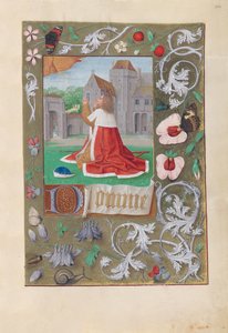 Hours of Dronning Isabella den Katolik, Dronning af Spanien: Fol. 200r, David, ca. 1500. af Master of the First Prayerbook of Maximillian